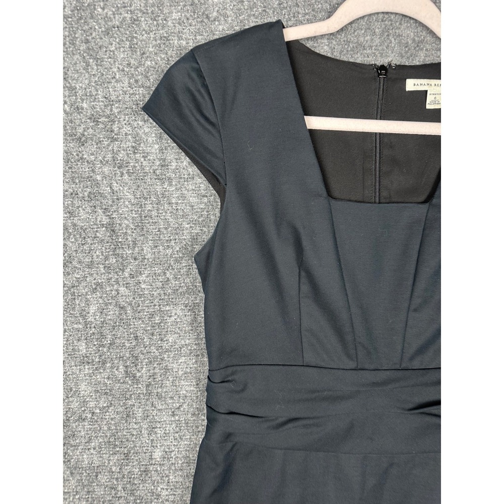 Banana Republic Womens Classic Stretch Sheath Dress Black Size 6 Professional - Picture 10 of 12
